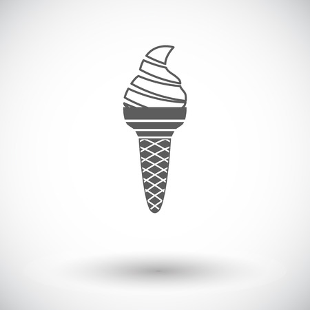 Ice Cream. Single flat icon on white background. Vector illustration.のイラスト素材