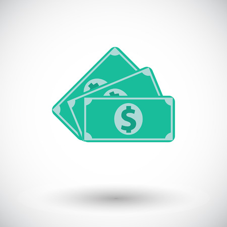 Dollar. Single flat icon on white background. のイラスト素材