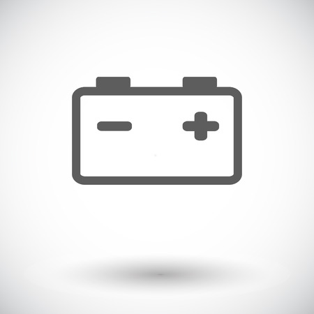 Car battery. Single flat icon on white background. のイラスト素材