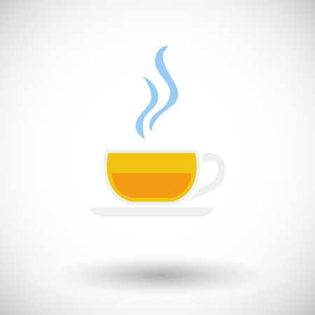 Cup of tea. Single flat icon on white background. のイラスト素材