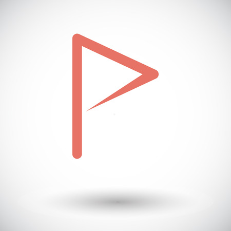Flag. Single flat icon on white background.のイラスト素材
