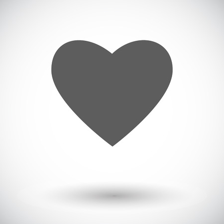 Heart. Single flat icon on white background.のイラスト素材