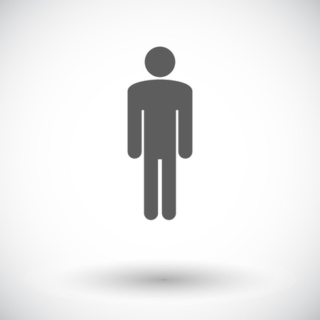 Male gender sign. Single flat icon on white background. のイラスト素材