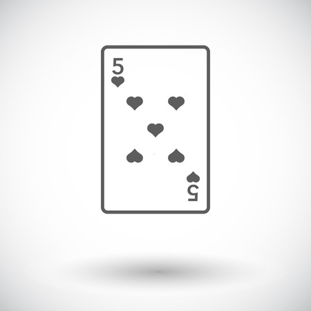 Play card. Single flat icon on white background. Vector illustration.のイラスト素材
