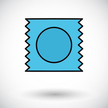 Condom. Flat icon on the white background for web and mobile applications. Vector illustration.のイラスト素材