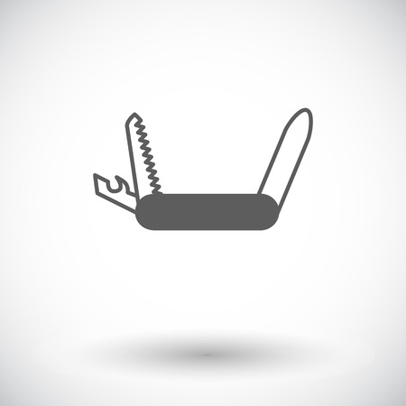 Knife. Single flat icon on white background. Vector illustration.のイラスト素材