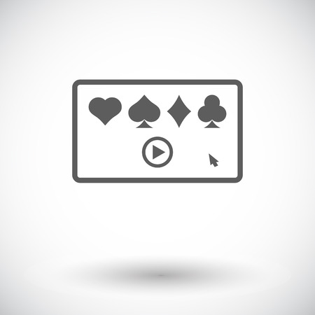 Video game. Single flat icon on white background. Vector illustration.のイラスト素材