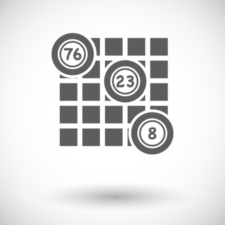 Keno. Single flat icon on white background. Vector illustration.のイラスト素材