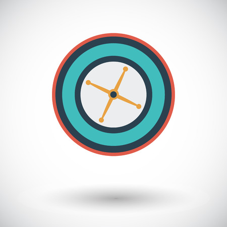 Roulette. Flat vector icon for mobile and web applications. Vector illustration.のイラスト素材
