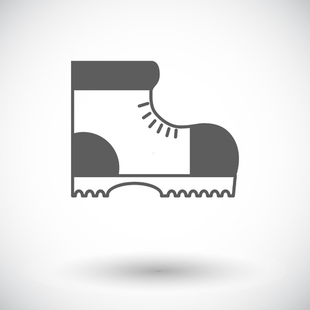 Hiking shoes. Single flat icon on white background. のイラスト素材