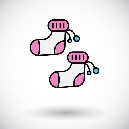 Children socks icon. Flat vector related icon for web and mobile applications.のイラスト素材