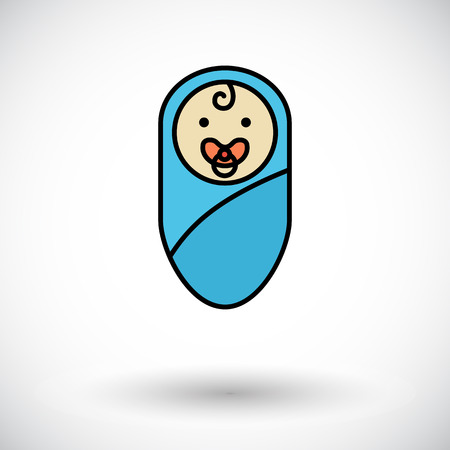 Baby boy icon. Flat vector related icon for web and mobile applications.のイラスト素材