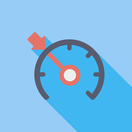 Cruise control icon. Flat vector related icon with long shadow for web and mobile applications. のイラスト素材