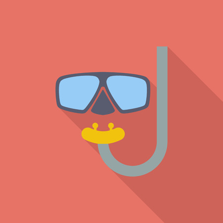 Diving icon. Flat vector related icon with long shadow for web and mobile applications.のイラスト素材