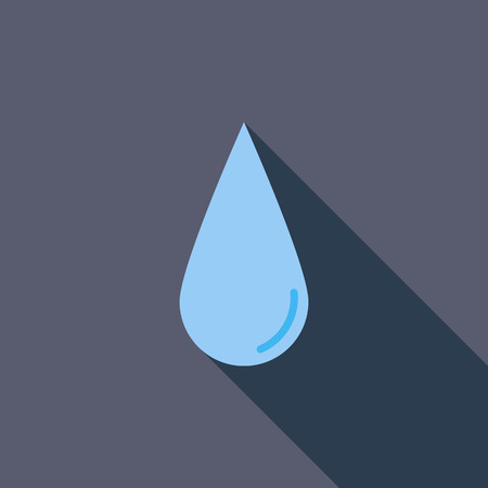 Drop icon. Flat vector related icon with long shadow for web and mobile applications. It can be used as - logo, pictogram, icon, infographic element. Vector Illustration.のイラスト素材