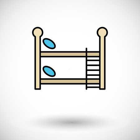 Bunk bed icon. Flat vector related icon for web and mobile applications.のイラスト素材