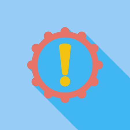 Faulty transmission icon. Flat vector related icon with long shadow for web and mobile applications.のイラスト素材