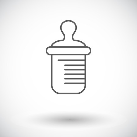 Feeding bottle icon. Thin line flat vector related icon for web and mobile applications. のイラスト素材