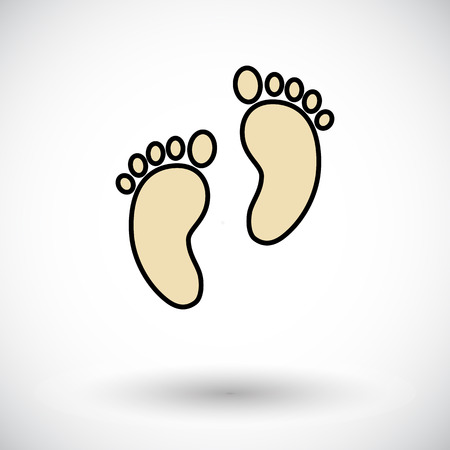 Foot icon. Flat vector related icon whit web and mobile applications. のイラスト素材