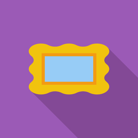Picture frame icon. Flat vector related icon with long shadow for web and mobile applications.のイラスト素材