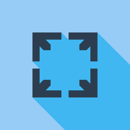 Deploying video icon. Flat vector related icon with long shadow for web and mobile applications. のイラスト素材