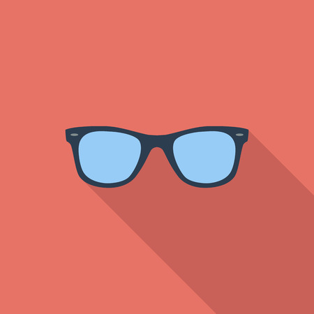 Sunglasses icon. Flat vector related icon with long shadow for web and mobile applications.のイラスト素材