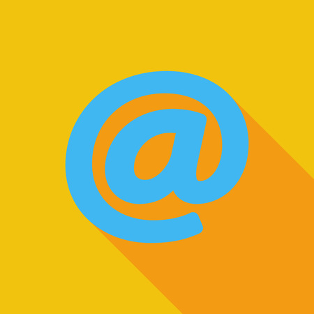 Email icon. Flat vector related icon with long shadow for web and mobile applications. のイラスト素材