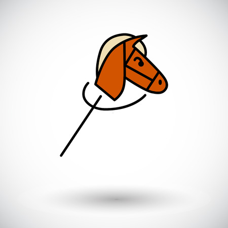 Horse toy icon. Flat vector related icon for web and mobile applications.のイラスト素材