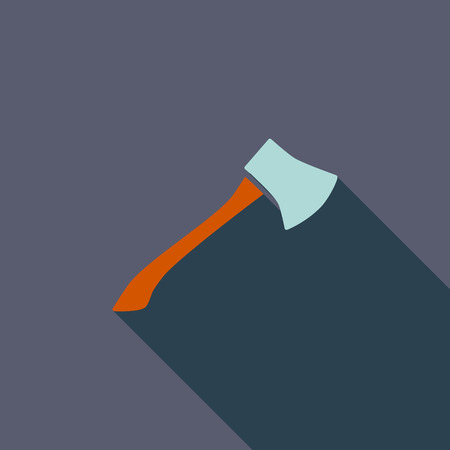 Axe icon. Flat vector related icon with long shadow for web and mobile applications. It can be used as -  pictogram, icon, infographic element. Vector Illustration.のイラスト素材