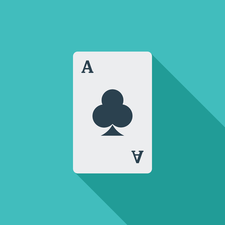 Play card icon. Flat vector related icon with long shadow for web and mobile applications. It can be used as   pictogram, icon, infographic element. Vector Illustration.のイラスト素材