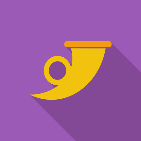 Post symbol icon. Flat vector related icon with long shadow for web and mobile applications. It can be used as  pictogram, icon, infographic element. Vector Illustration.のイラスト素材