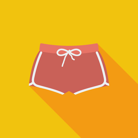 Sports shorts icon. Flat vector related icon with long shadow for web and mobile applications. It can be used as - pictogram, icon, infographic element. Vector Illustration.のイラスト素材