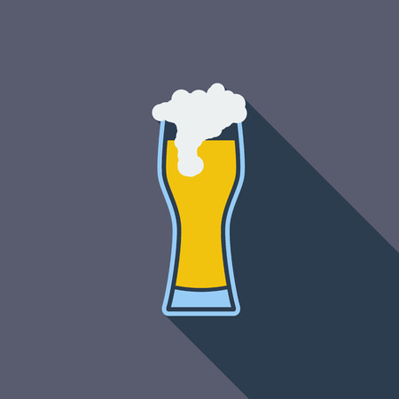 Beer icon. Flat vector related icon with long shadow for web and mobile applications.のイラスト素材