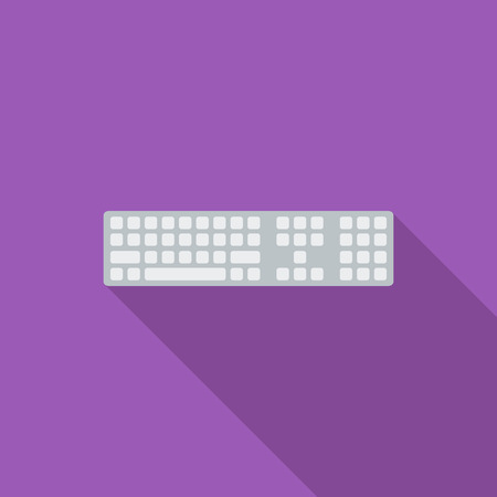 Keyboard icon. Flat vector related icon with long shadow for web and mobile applications.のイラスト素材