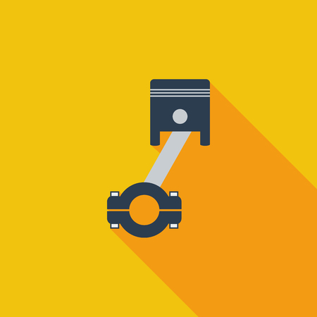 Piston icon. Flat vector related icon with long shadow for web and mobile applications. のイラスト素材