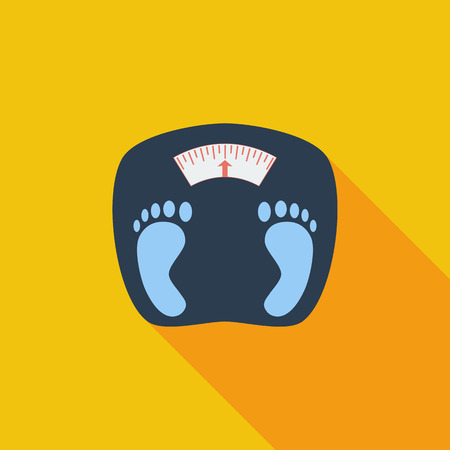 Weights icon. Flat vector related icon with long shadow for web and mobile applications.のイラスト素材