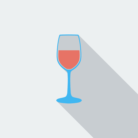 Wine glass icon. Flat vector related icon with long shadow for web and mobile applications. のイラスト素材