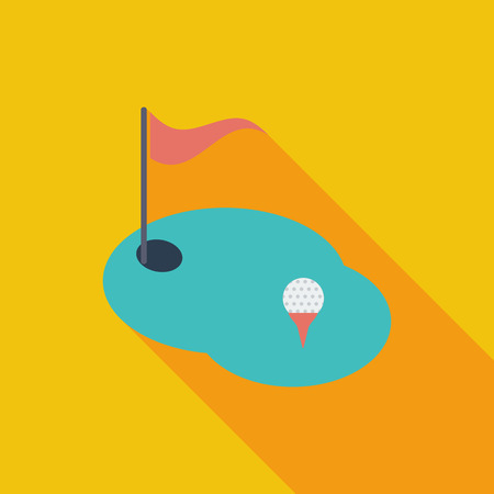 Golf icon. Flat vector related icon with long shadow for web and mobile applications. の写真素材