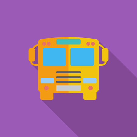 Bus icon. Flat vector related icon with long shadow for web and mobile applications. のイラスト素材