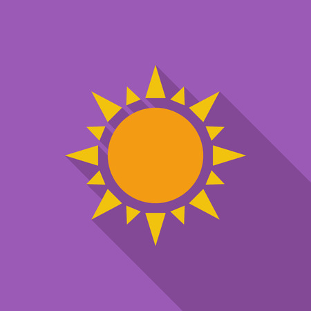 Sun icon. Flat vector related icon with long shadow for web and mobile applications.のイラスト素材