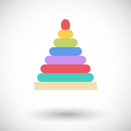 Pyramid toy icon. のイラスト素材
