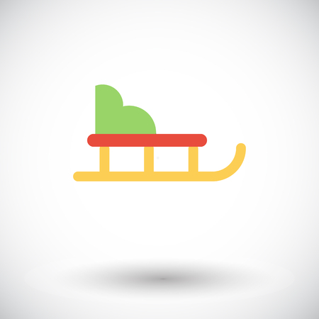 Sleigh icon. Flat vector related icon for web and mobile applications. It can be used as - logo, pictogram, icon, infographic element. Vector Illustration.のイラスト素材