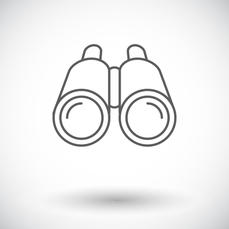Binoculars. Single flat icon on white background. Vector illustration.のイラスト素材