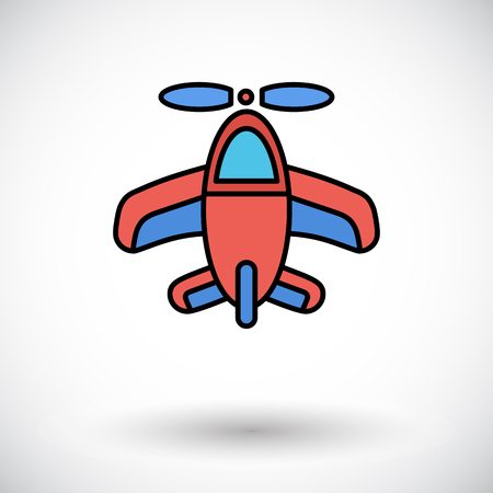 Airplane toy icon. Flat vector related icon for web and mobile applications. It can be used as - logo, pictogram, icon, infographic element. Vector Illustration.のイラスト素材