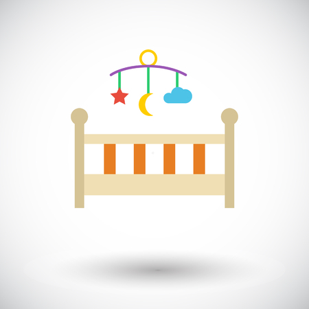 Baby bed icon. Flat vector related icon for web and mobile applications. It can be used as - logo, pictogram, icon, infographic element. Vector Illustration.のイラスト素材