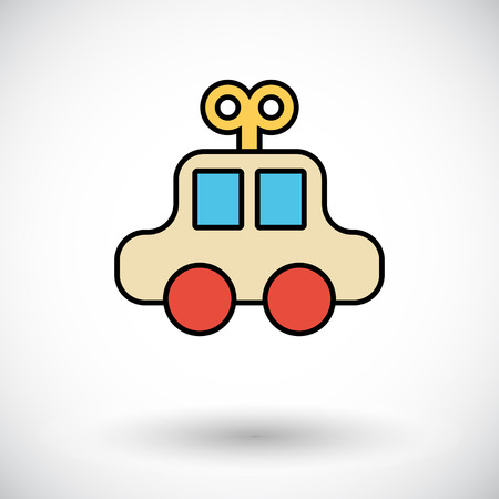 Car toy icon. Flat vector related icon for web and mobile applications. It can be used as - logo, pictogram, icon, infographic element. Vector Illustration.のイラスト素材