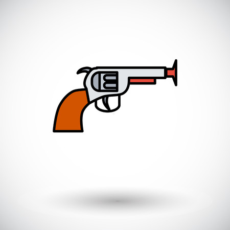 Gun toy icon. Flat vector related icon for web and mobile applications. It can be used as - logo, pictogram, icon, infographic element. Vector Illustration.のイラスト素材
