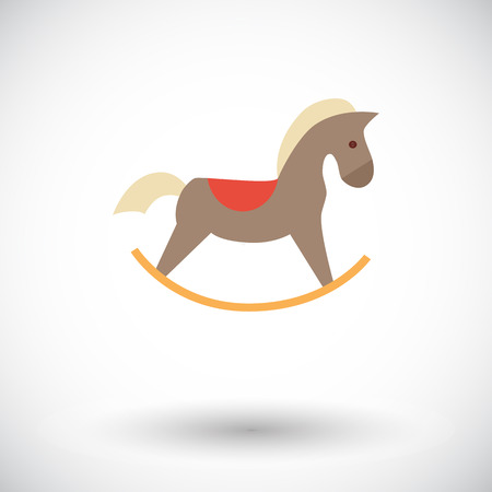 Horse toy icon. Flat vector related icon for web and mobile applications. It can be used as - logo, pictogram, icon, infographic element. Vector Illustration.のイラスト素材