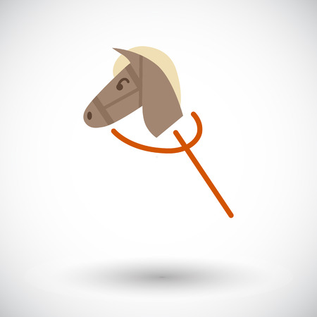 Horse toy icon. Flat vector related icon for web and mobile applications. It can be used as - logo, pictogram, icon, infographic element. Vector Illustration.のイラスト素材