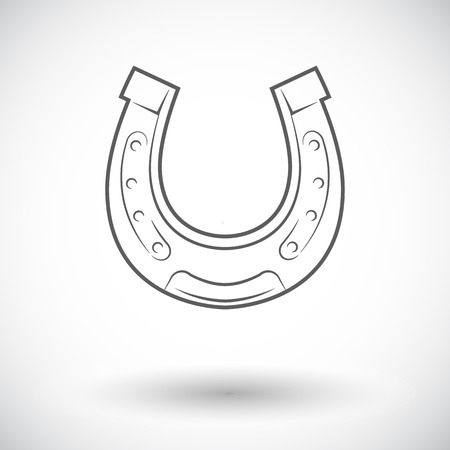 Horseshoes. Single flat icon on white background. Vector illustration.のイラスト素材